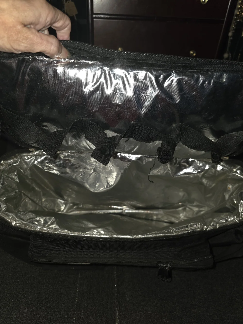 Harley-Davidson Black Motorcycle Travel Cooler/Picnic Pack
